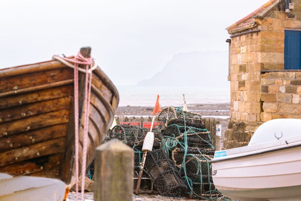 9 Great Coastal Dog Walks Post image 7 Image name robin hoods bay building fishing boat nets yorkshire seaside the 7 image from the post 9 Great Coastal Dog Walks in Yorkshire.com.