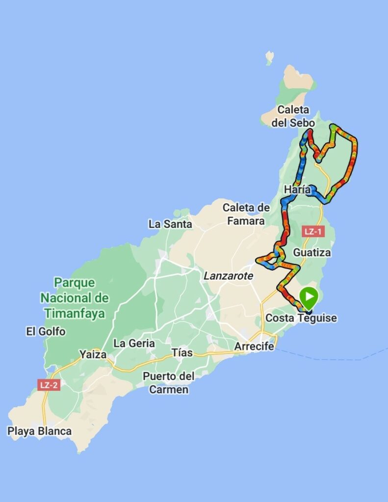 Long Course Weekend training: Lanzarote Post image 1 Image name route4a the 1 image from the post Long Course Weekend training: Lanzarote in Yorkshire.com.