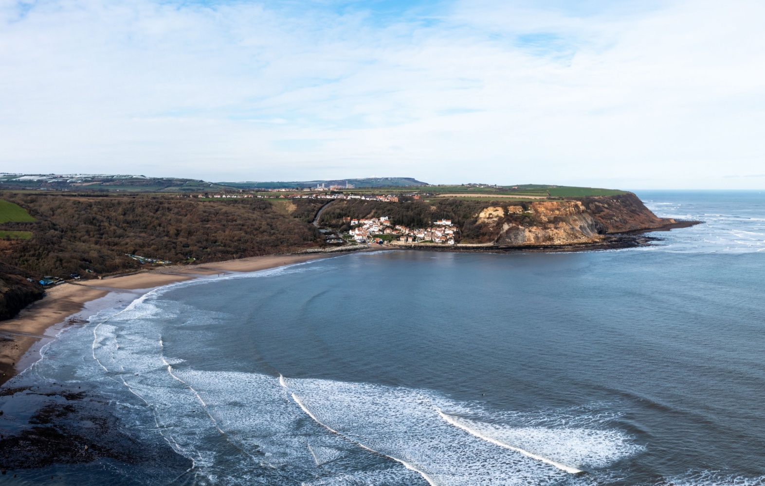 Image name runswick bay aerial inland view yorkshire the 26 image from the post Hinderwell in Yorkshire.com.