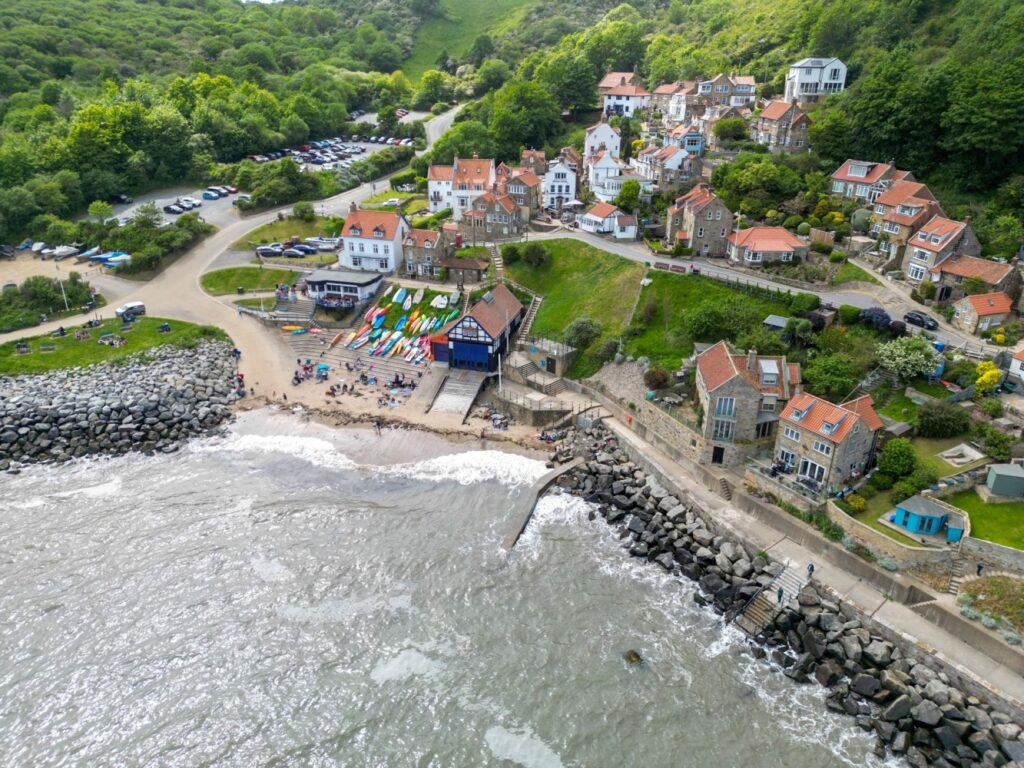 9 Great Coastal Dog Walks Post image 1 Image name runswick bay aerial shot yorkshire seaside the 1 image from the post 9 Great Coastal Dog Walks in Yorkshire.com.