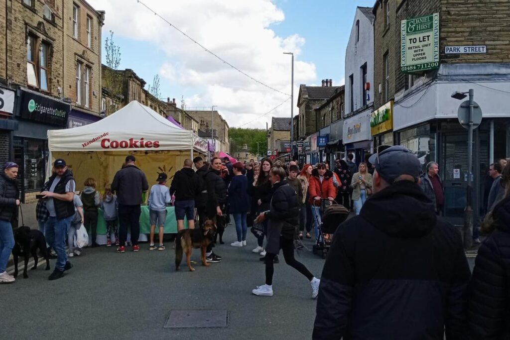 visitors to Brighouse market