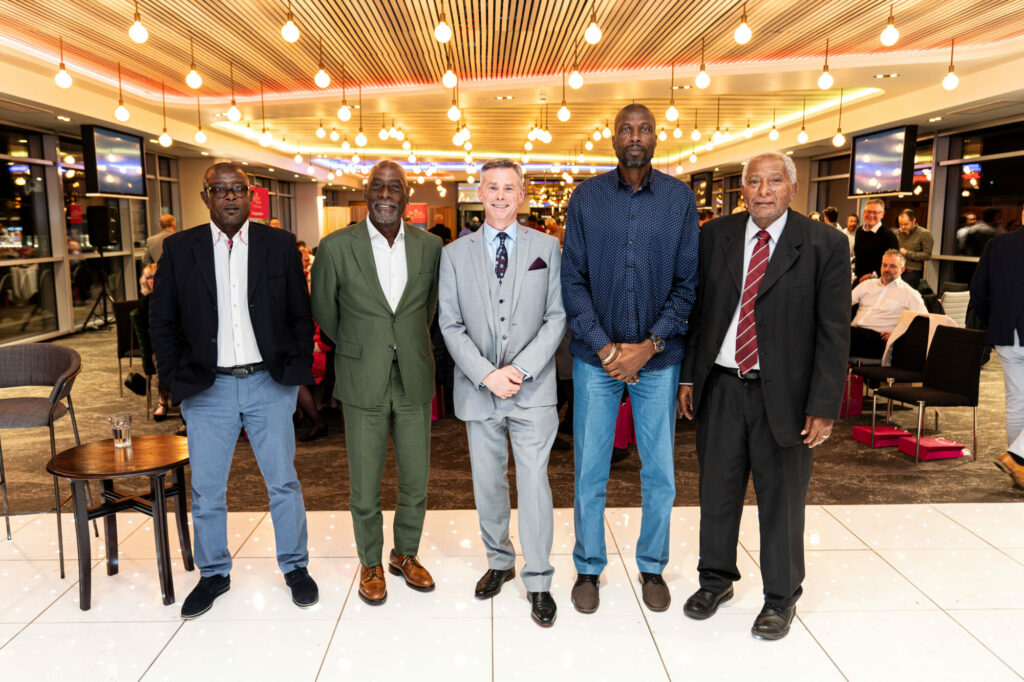 Cricket legends in Leeds Post image 5 Image name Sir Richie Richardson Sir Vivian Richards Jonathan Doidge Sir Curtly Ambrose Sir Andy Roberts the 5 image from the post Cricket legends in Leeds in Yorkshire.com.