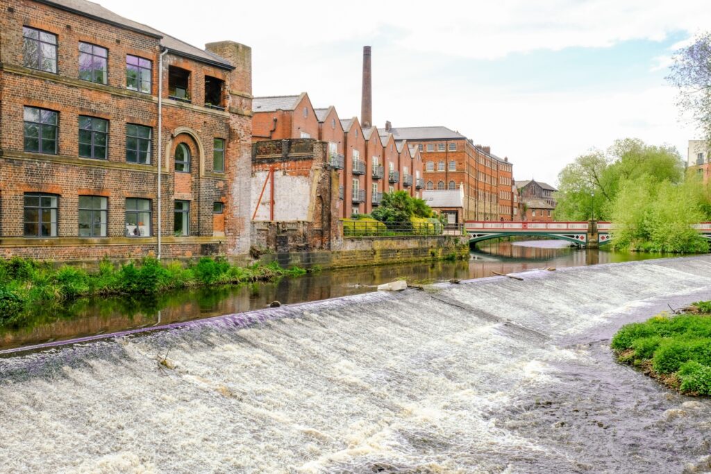 Five Weirs Walk - Sheffield City Centre to Meadowhall Post image 1 Image name ball street bridge kelham island river don weir sheffield the 1 image from the post Five Weirs Walk - Sheffield City Centre to Meadowhall in Yorkshire.com.