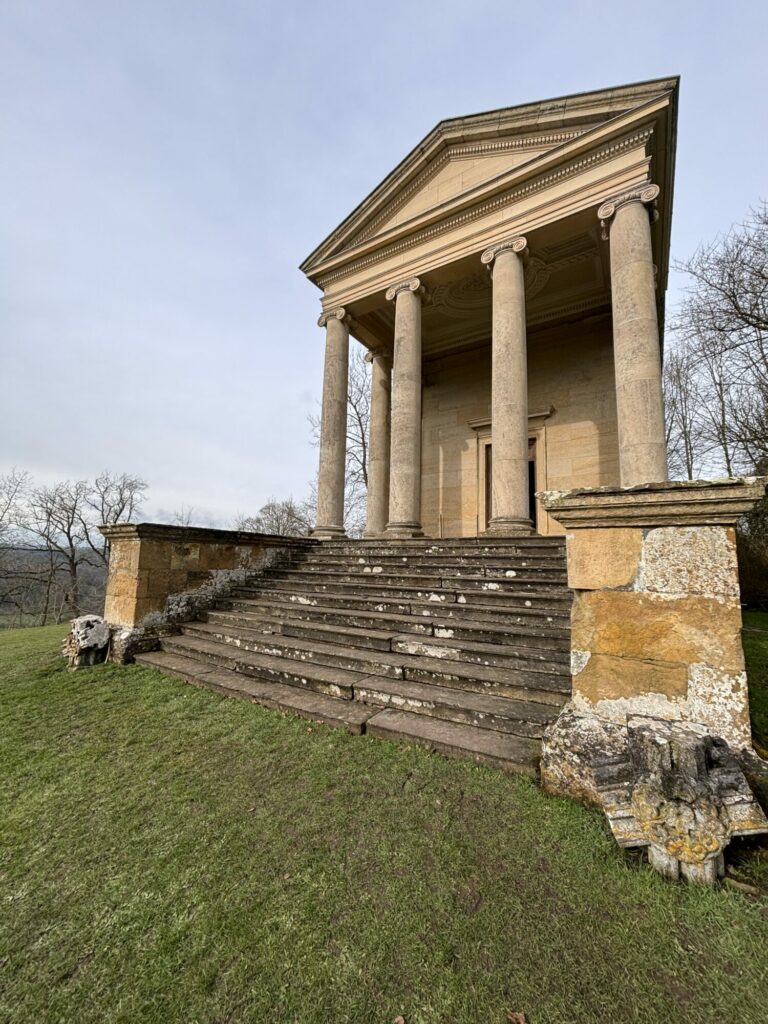A look at the history of Ionic Temple, Rievaulx Terrace, with Dr Emma Wells Post image 5 Image name side steps exterior rievaulx terrace ionic temple north yorkshire image c emma wells the 5 image from the post A look at the history of Ionic Temple, Rievaulx Terrace, with Dr Emma Wells in Yorkshire.com.