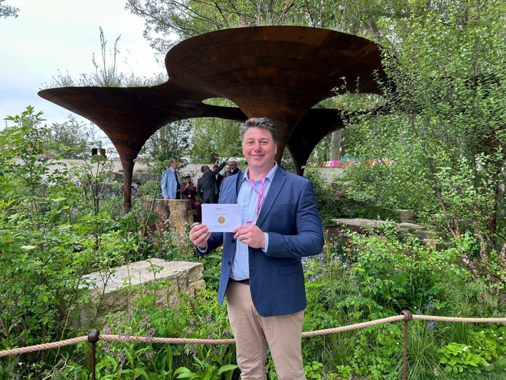 West Yorkshire Plantsman Helps Build The Award-Winning WaterAid Garden At RHS Chelsea Flower Show Post image 1 Image name 310524 Marc Salama at RHS Chelsea Flower Show the 1 image from the post West Yorkshire Plantsman Helps Build The Award-Winning WaterAid Garden At RHS Chelsea Flower Show in Yorkshire.com.