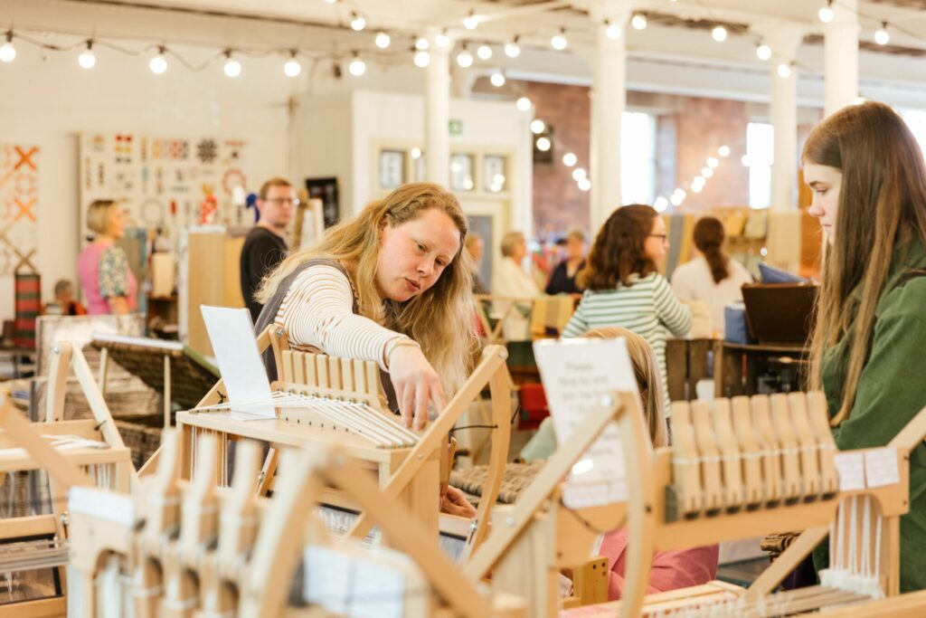 Farsley’s Sunny Bank Mills To Host Fabulous Textile Festival Post image 2 Image name Sunny Bank Mills Threads Joanne Crawford the 2 image from the post Farsley’s Sunny Bank Mills To Host Fabulous Textile Festival in Yorkshire.com.