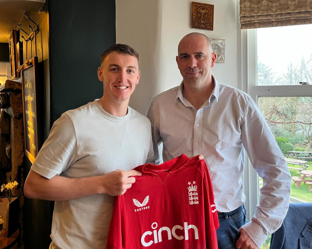 Giveaway: England cricket shirt signed by Harry Brook plus signed photo and mini-bat Post image 5 Image name harry brook robin je scott signed england shirt the 5 image from the post Giveaway: England cricket shirt signed by Harry Brook plus signed photo and mini-bat in Yorkshire.com.