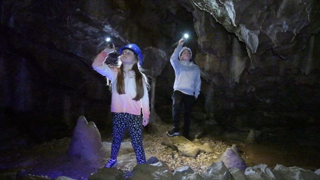 Image name kids in caves 1 the 4 image from the post Stump Cross Caverns in Yorkshire.com.