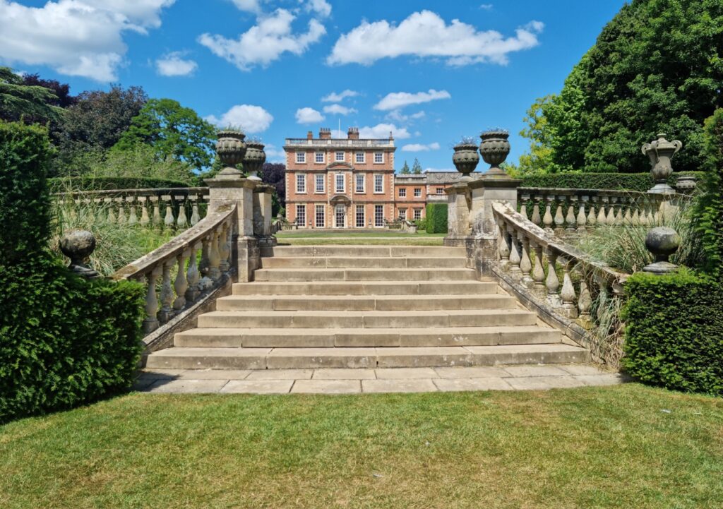 Easter in Yorkshire 2025: Family Activities, Egg Hunts, and Spring Events Post image 9 Image name newby hall steps frontage skelton on ure north yorkshire the 6 image from the post Easter in Yorkshire 2025: Family Activities, Egg Hunts, and Spring Events in Yorkshire.com.