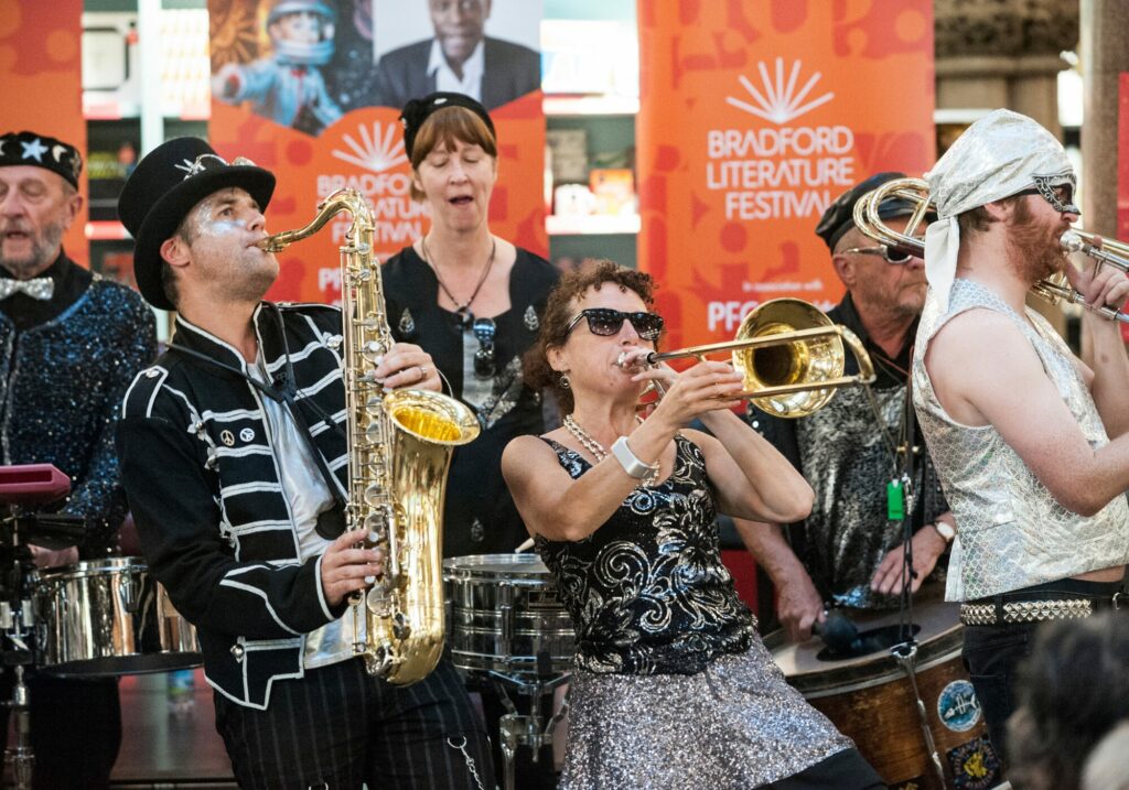 Discover the wonders of Bradford Literature Festival: a cultural extravaganza in Yorkshire Post image 9 Image name 9. Performance Brass Band the 9 image from the post Discover the wonders of Bradford Literature Festival: a cultural extravaganza in Yorkshire in Yorkshire.com.