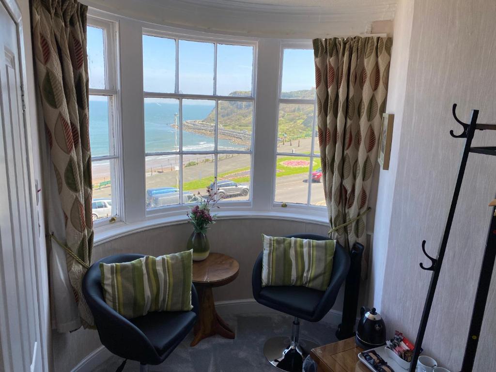 The Leeway Accommodation image 2 Image name view of beach from window the leeway scarborough the 2 image from the post The Leeway in Yorkshire.com.