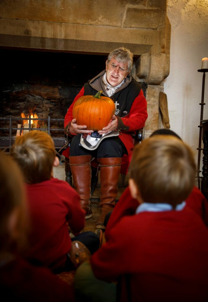 Halloween Events at Bolton Castle in 2024: Spooky Family Fun in a Historic Setting Post image 3 Image name Children listen to Halloween Tales at Bolton Castle 4 the 3 image from the post Halloween Events at Bolton Castle in 2024: Spooky Family Fun in a Historic Setting in Yorkshire.com.