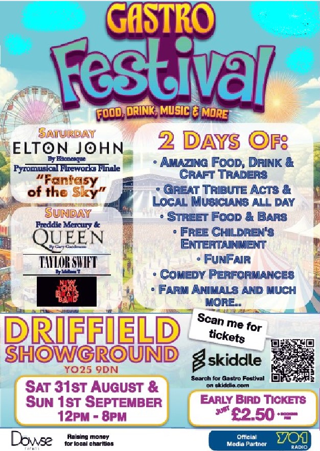 East Yorkshire's New Driffield Gastro Festival This Summer Post image 1 Image name Driffield Gastro Festival Poster the 1 image from the post East Yorkshire's New Driffield Gastro Festival This Summer in Yorkshire.com.