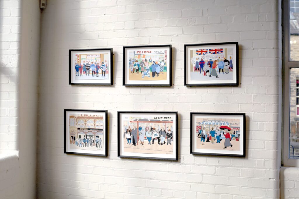 Yorkshire Artists Loretta Braganza and Sheila El-Hassani Present Unique Works at Sunny Bank Mills Exhibition Post image 3 Image name Leeds Kirkgate Market by painter Sheila El Hassani resized the 3 image from the post Yorkshire Artists Loretta Braganza and Sheila El-Hassani Present Unique Works at Sunny Bank Mills Exhibition in Yorkshire.com.