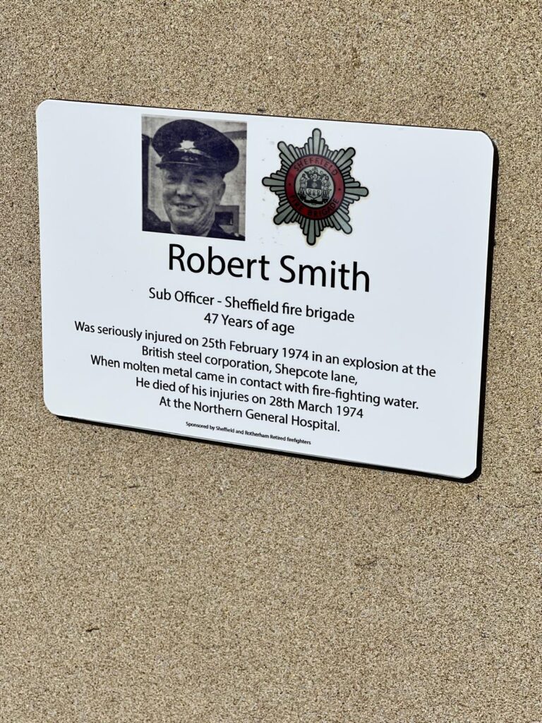 Sheffield Firefighters Remembered: New Plaque Honours Heroes Lost in British Steel Explosion Post image 2 Image name original 57BA39DF 05EA 4BAD ABA2 A4A1668BBA0E the 2 image from the post Sheffield Firefighters Remembered: New Plaque Honours Heroes Lost in British Steel Explosion in Yorkshire.com.