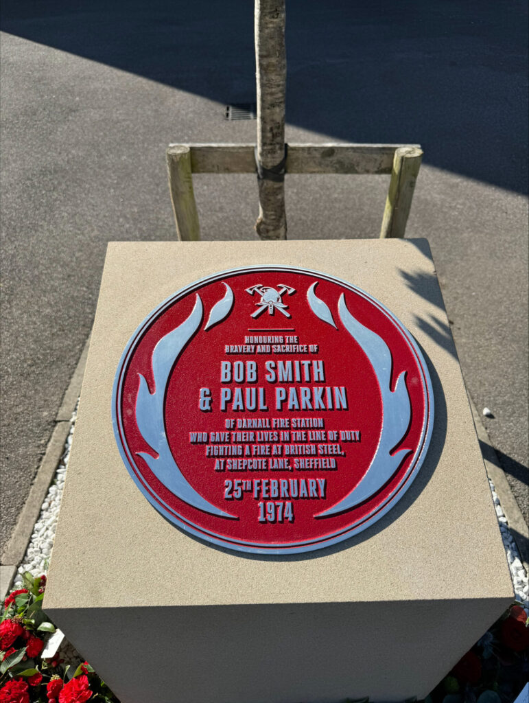 Sheffield Firefighters Remembered: New Plaque Honours Heroes Lost in British Steel Explosion Post image 9 Image name processed F6FD1EF0 DFD8 47D2 8159 2E5962BF16A5 the 9 image from the post Sheffield Firefighters Remembered: New Plaque Honours Heroes Lost in British Steel Explosion in Yorkshire.com.
