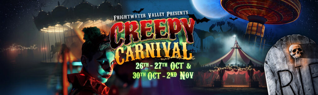 Halloween events in Yorkshire 2024 Post image 1 Image name creepy carnival web banner image2000x600 crop autorotate the 1 image from the post Halloween events in Yorkshire 2024 in Yorkshire.com.