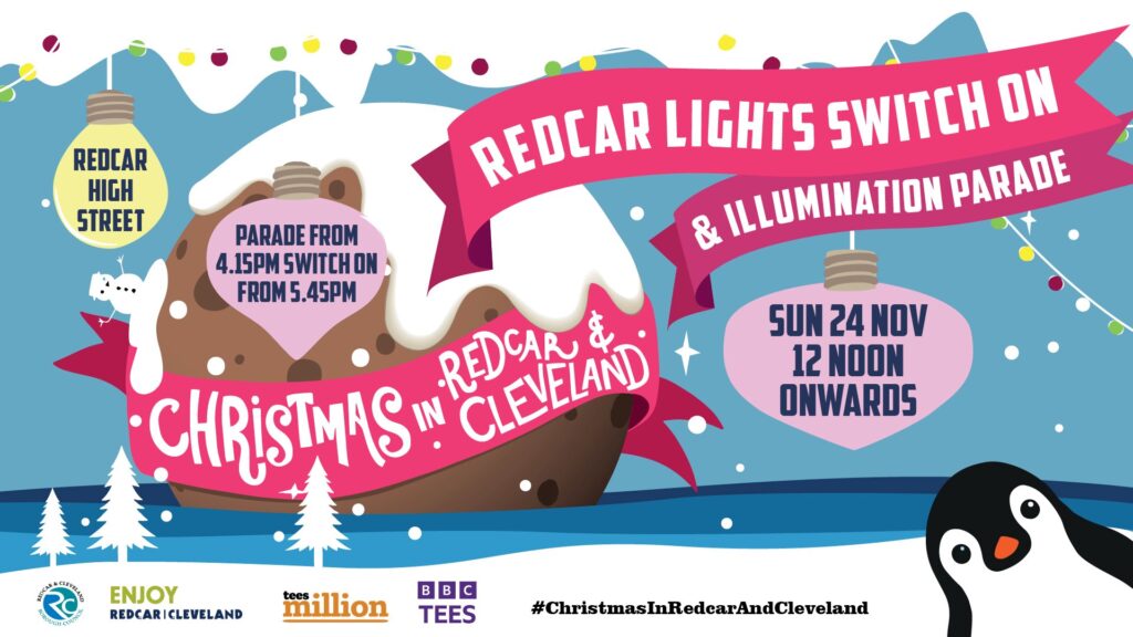Christmas light switch-on events in Yorkshire 2024 Post image 2 Image name Christmas Lights redcar the 2 image from the post Christmas light switch-on events in Yorkshire 2024 in Yorkshire.com.