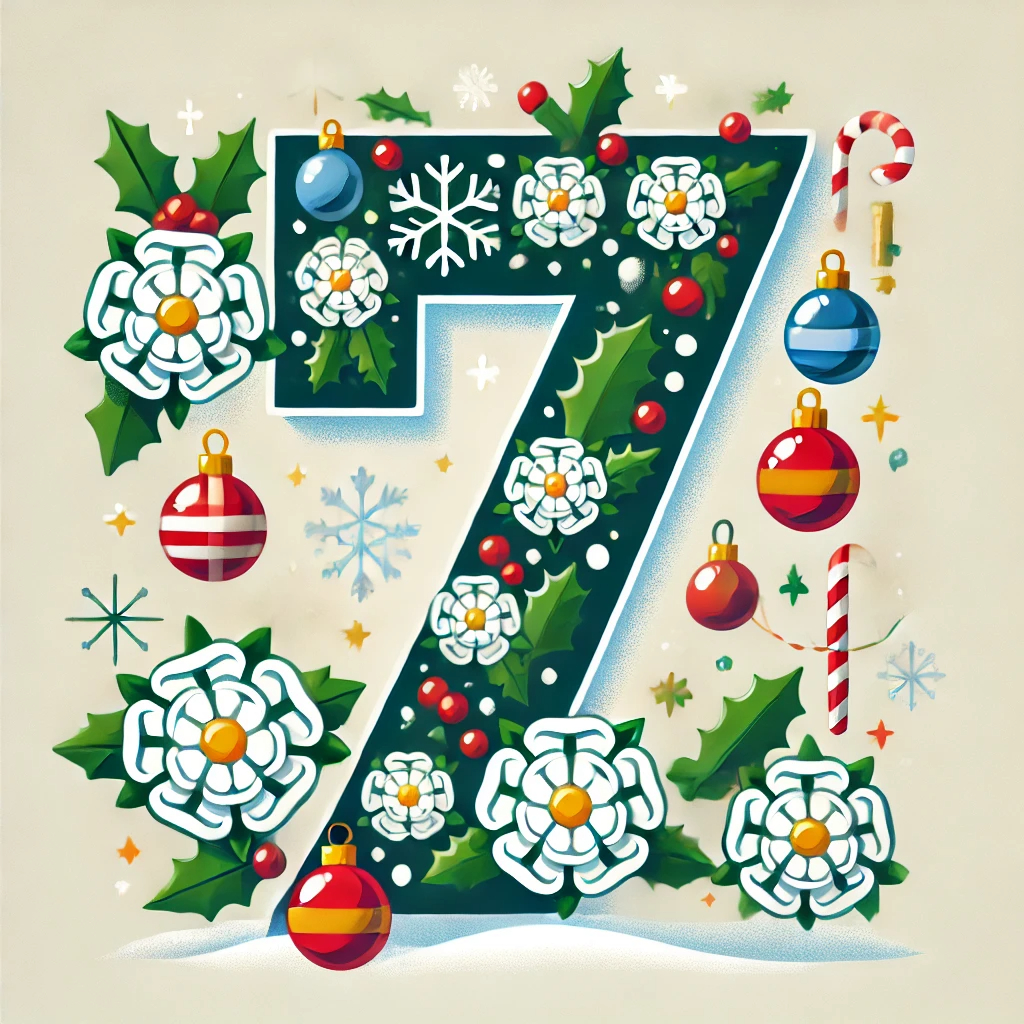Image name advent 2024 day 7 white rose the 2 image from the post Day 7 – Christmas 2024 in Yorkshire.com.