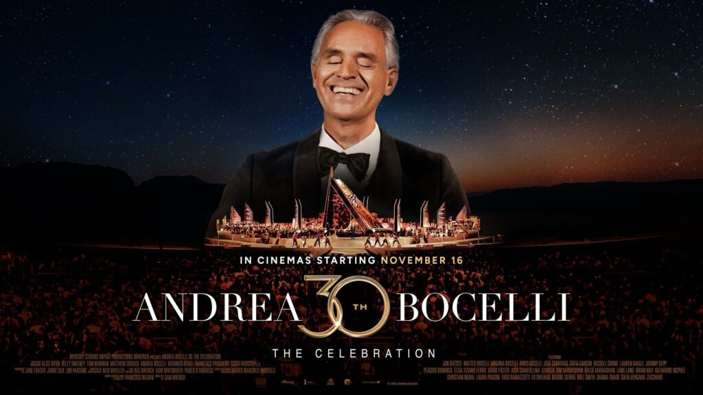 Andrea Bocelli 30: The Celebration – Watch This Star-Studded Concert Film in Yorkshire Cinemas This November!" Post image 1 Andrea Bocelli