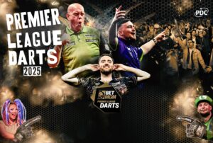 Image name 2025 BETMGM PREMIER LEAGUE DARTS at Utilita Arena Sheffield Sheffield the 1 image from the post Bet MGM Premier League Darts - Venue Premium Tickets at Leeds First Direct Bank Arena, Leeds in Yorkshire.com.