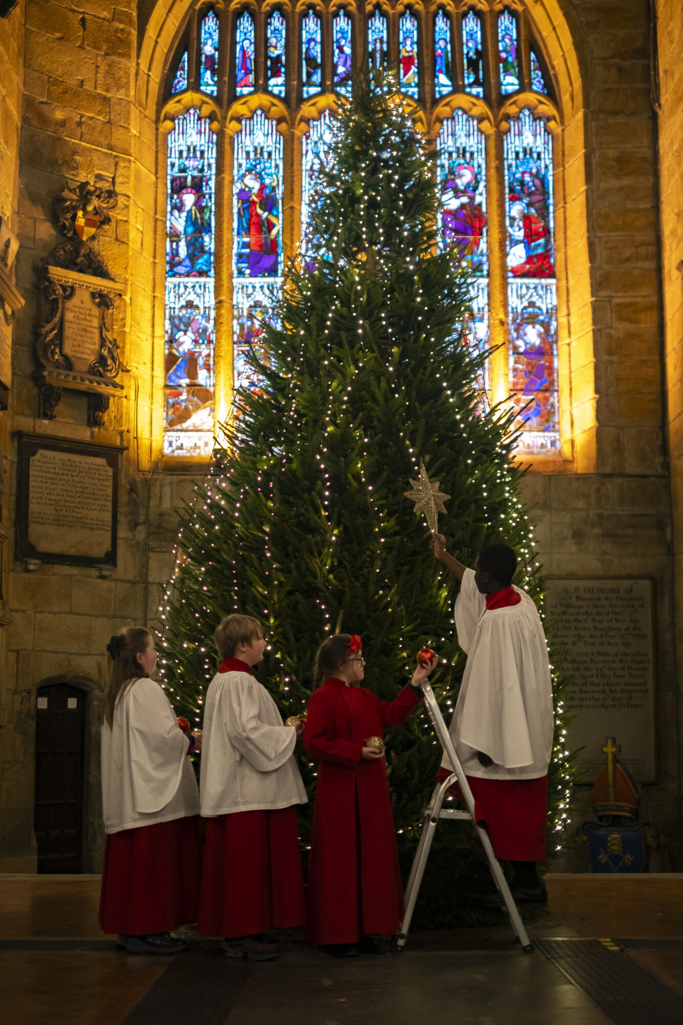 Newsletter: Saturday 14th December 2024 Post image 1 Image name bradford cathedral choristers decorating tree the 1 image from the post Newsletter: Saturday 14th December 2024 in Yorkshire.com.