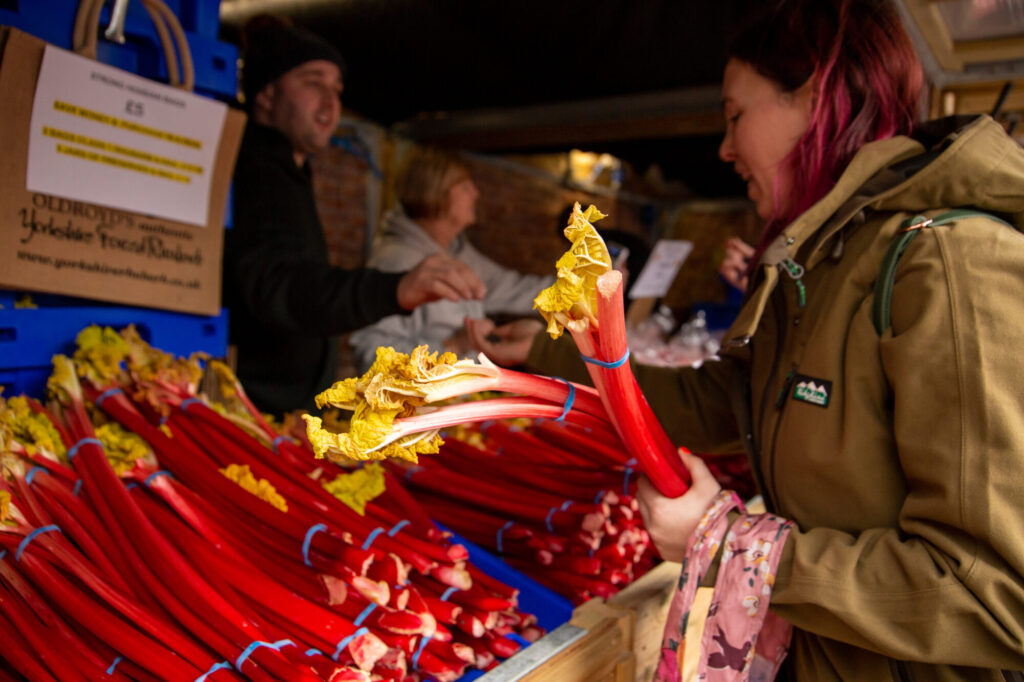 What to Expect at Wakefield Rhubarb Festival 2025: Fun for the Whole Family! Post image 1 Image name Rhubarb2023 THepplewhite Market 0247 the 1 image from the post What to Expect at Wakefield Rhubarb Festival 2025: Fun for the Whole Family! in Yorkshire.com.