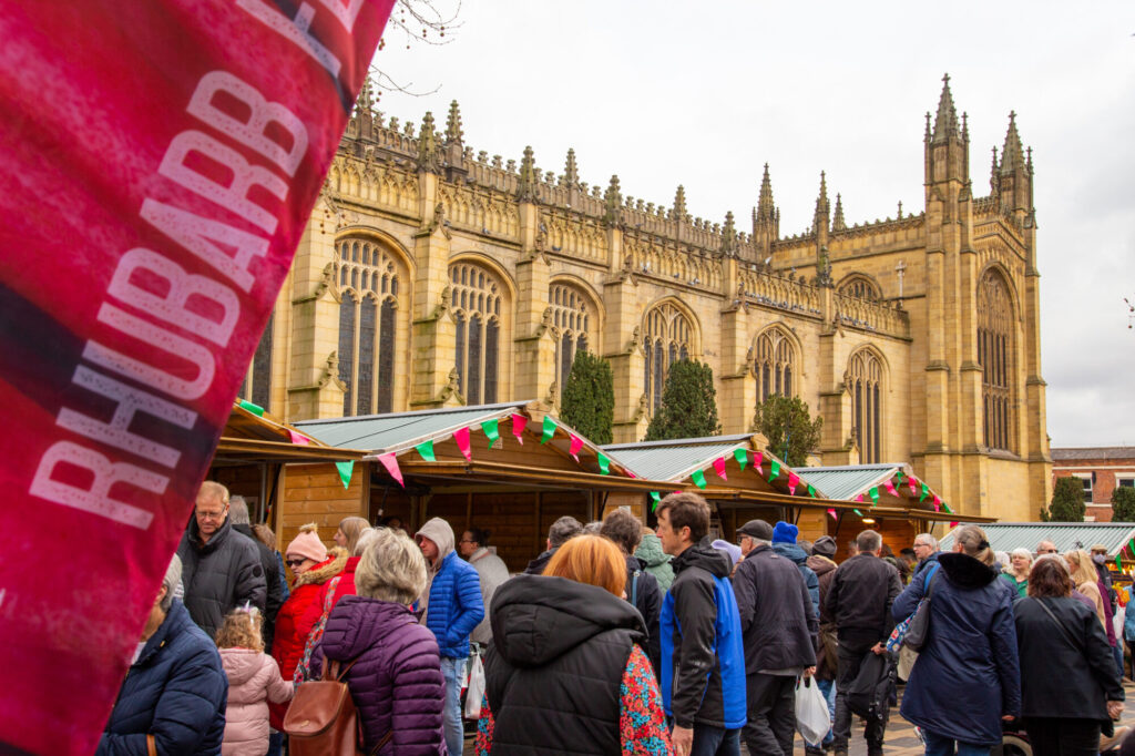 What to Expect at Wakefield Rhubarb Festival 2025: Fun for the Whole Family! Post image 2 Image name Rhubarb2023 THepplewhite Market 0285 the 2 image from the post What to Expect at Wakefield Rhubarb Festival 2025: Fun for the Whole Family! in Yorkshire.com.