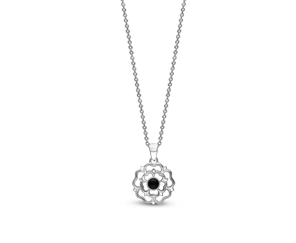 Image name white rose whitby jet pendant yorkshire the 3 image from the post Giveaway: get a chance to win White Rose jewellery in time for Valentine's in Yorkshire.com.