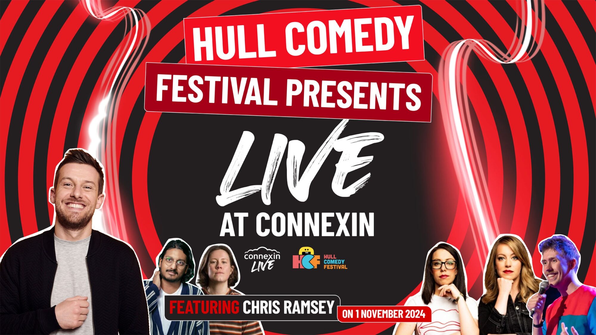 Image name Chris Ramsey Arches Bar Champagne Experence at Sheffield City Hall Oval Hall Sheffield the 1 image from the post Chris Ramsey - Here Man at York Barbican, York in Yorkshire.com.