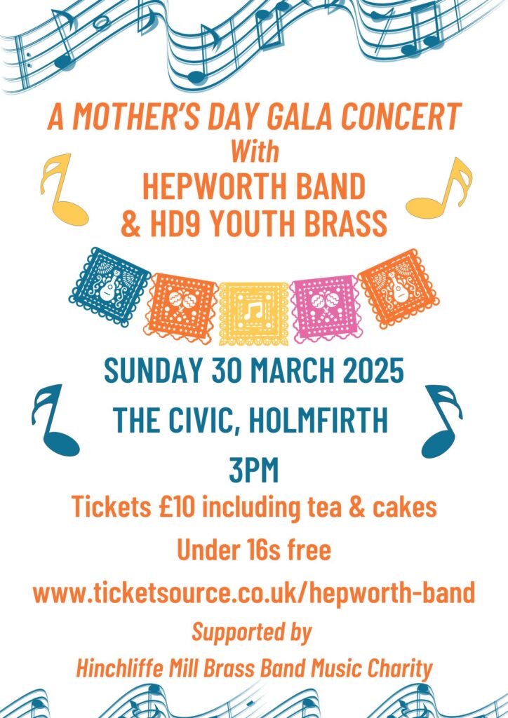 Image name Mothers Day Gala Concert the 1 image from the post A Mother's Day Gala Concert with Hepworth Band & HD9 Youth Brass in Yorkshire.com.