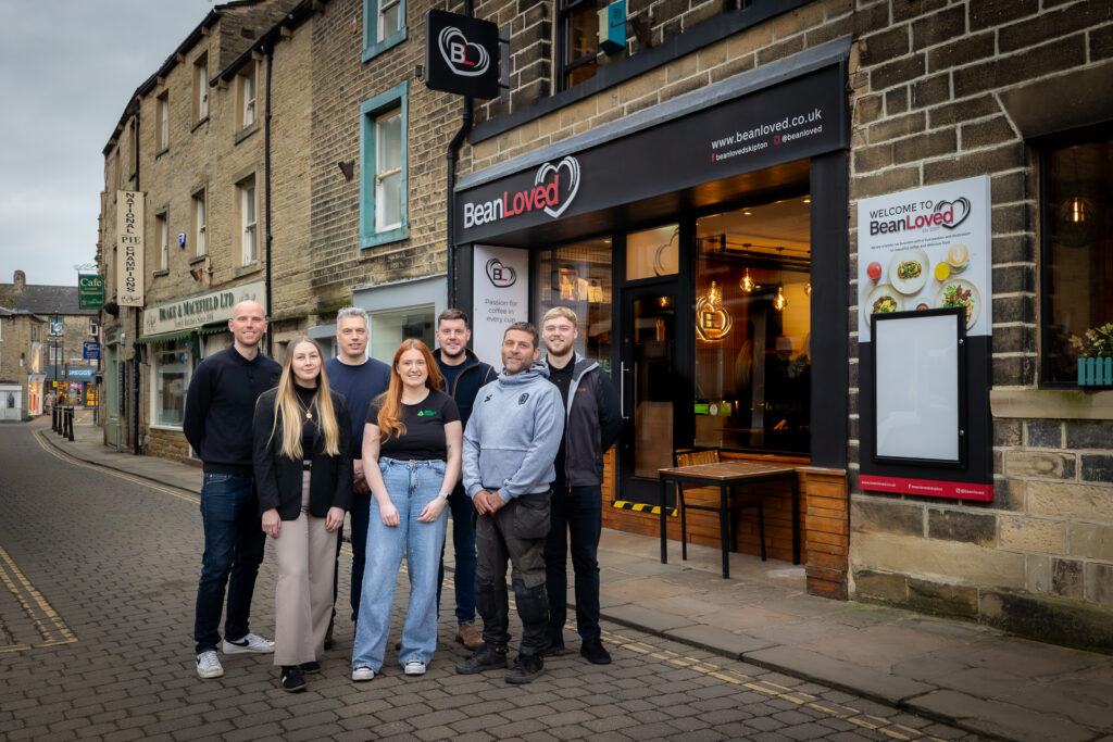 Bean Loved Reopens: Skipton’s Favourite Café Gets a Fresh New Look Post image 1 Image name Far left Wes Bond Owner of Bean Loved with team members from Bowman Riley and ADNC. PHOTO CREDIT Bowman Riley 1 the 1 image from the post Bean Loved Reopens: Skipton’s Favourite Café Gets a Fresh New Look in Yorkshire.com.