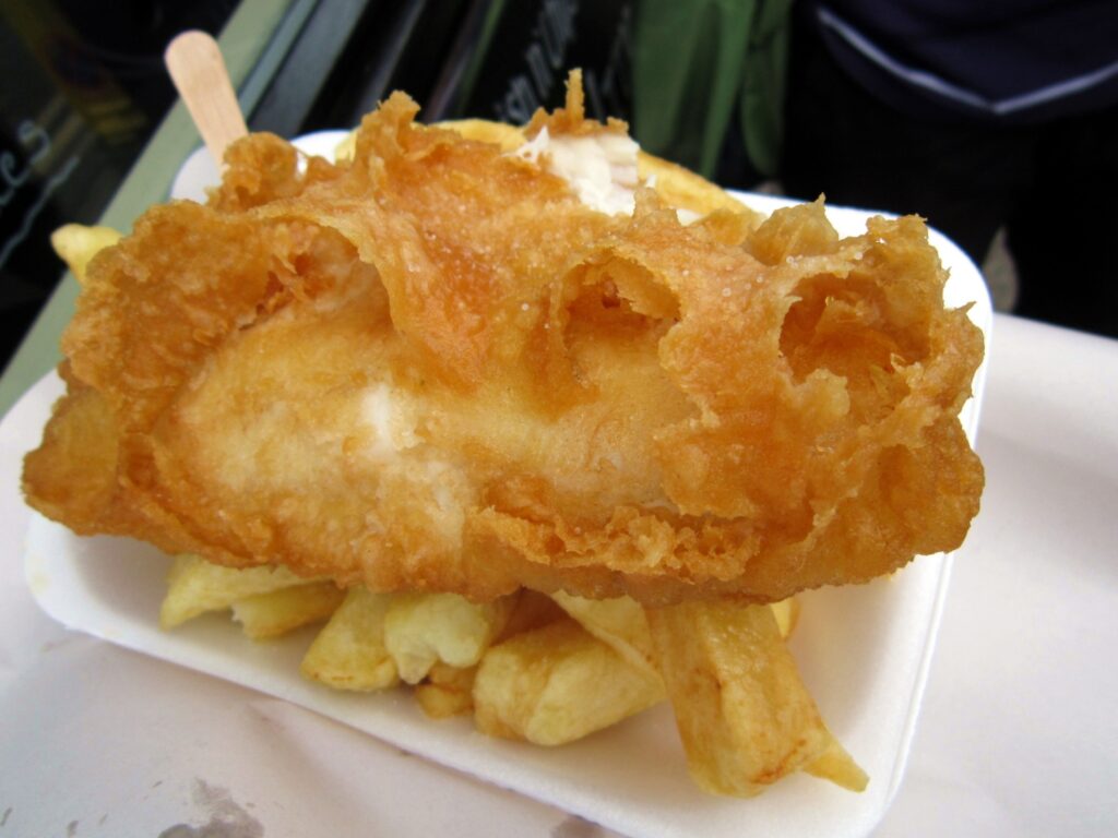 How to Make the Most of the May Bank Holidays in Yorkshire Post image 2 Image name whitby fish chips the 2 image from the post How to Make the Most of the May Bank Holidays in Yorkshire in Yorkshire.com.