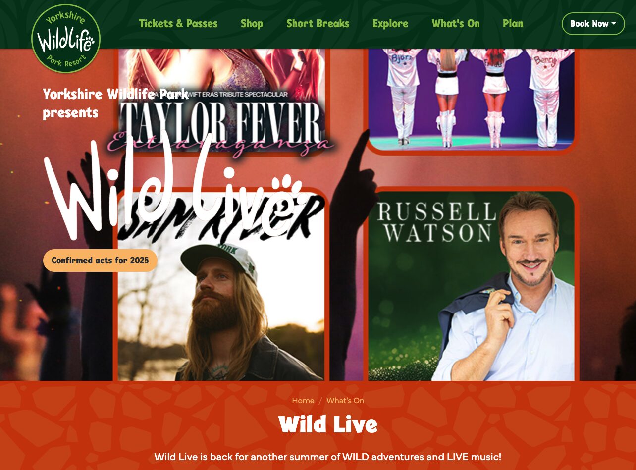 Image name YWP the 28 image from the post Who’s playing Wild Live at Yorkshire Wildlife Park 2025? Full lineup, dates and how to get in in Yorkshire.com.