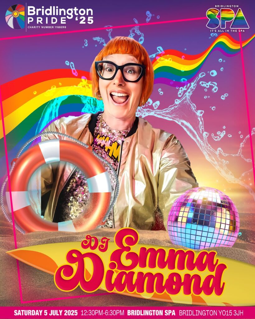 Bridlington Pride 2025 Event image 7 Image name BRIDLINGTON PRIDE EMMA DIAMOND 1 the 7 image from the post Bridlington Pride 2025 in Yorkshire.com.