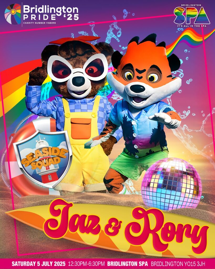 Bridlington Pride 2025 Event image 5 Image name BRIDLINGTON PRIDE JAZ AND RORY 1 the 5 image from the post Bridlington Pride 2025 in Yorkshire.com.
