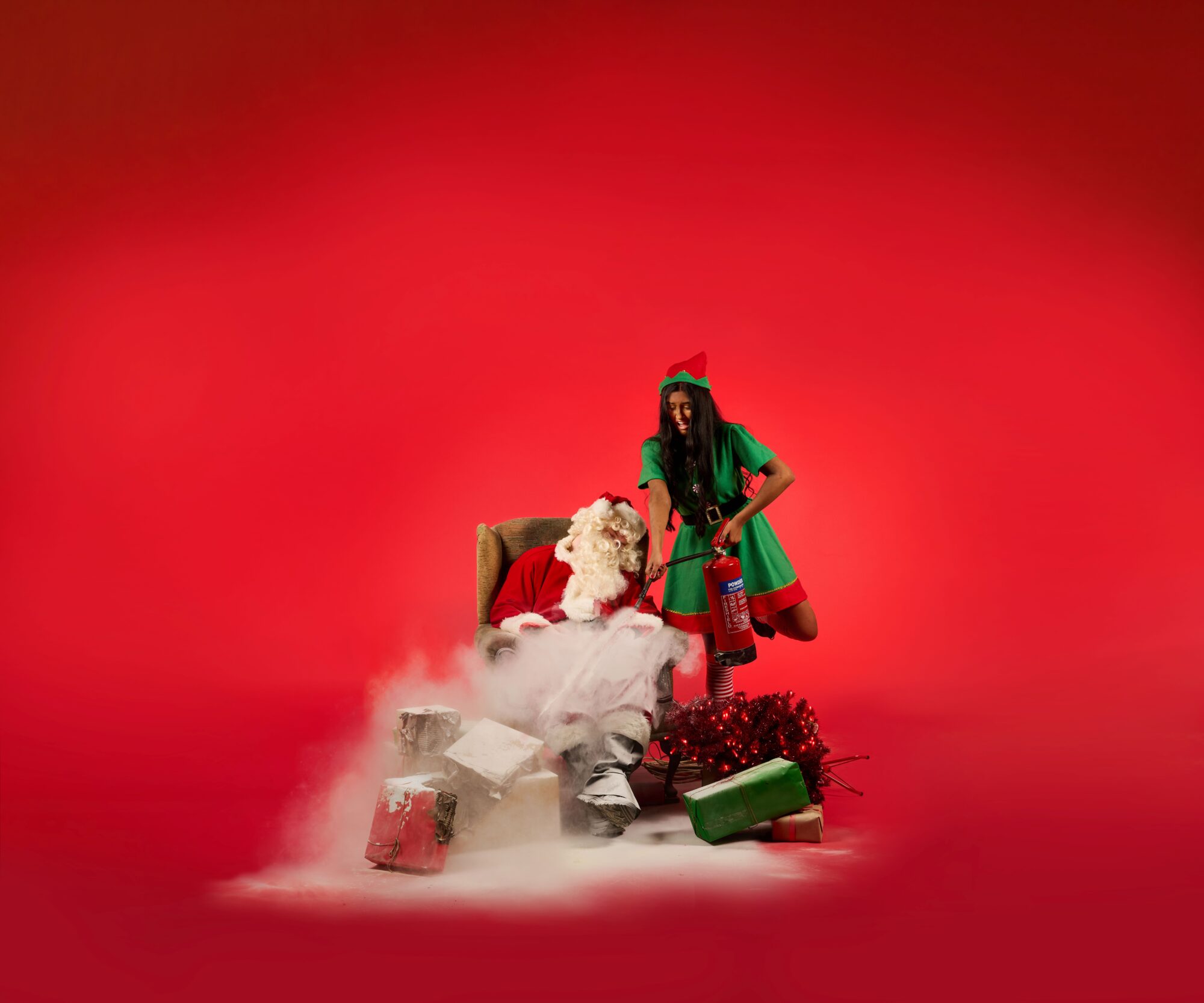 Image name Red Ladder. A Proper Merry Christmess image credit David Lindsay the 17 image from the post Leeds theatre companies team up to bring double dose of festive fun on tour in Yorkshire.com.
