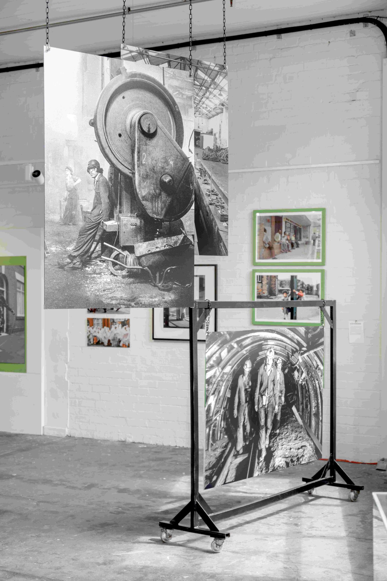 Artist Janine Wiedel in the Many Hands exhibition at Sunny Bank Mills. Photo by Harry Meadley _MB1