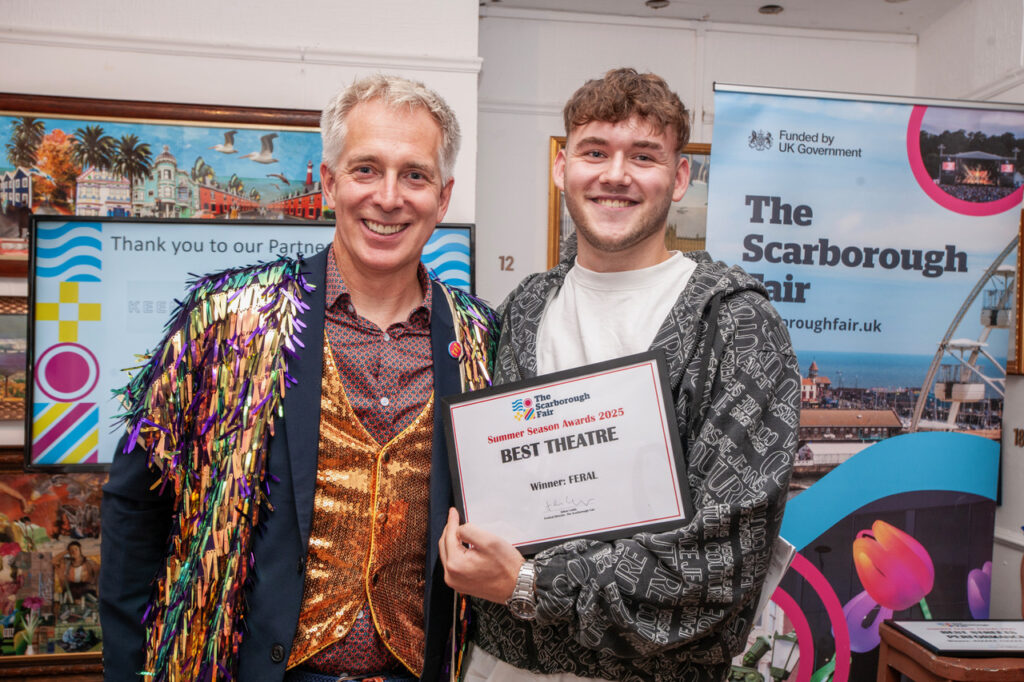 Scarborough’s Keane Liley Wins Double at Fringe Festival for Powerful New Play Post image 1 Image name Julian Caddy and Keane Liley © Paul Wilson the 1 image from the post Scarborough’s Keane Liley Wins Double at Fringe Festival for Powerful New Play in Yorkshire.com.