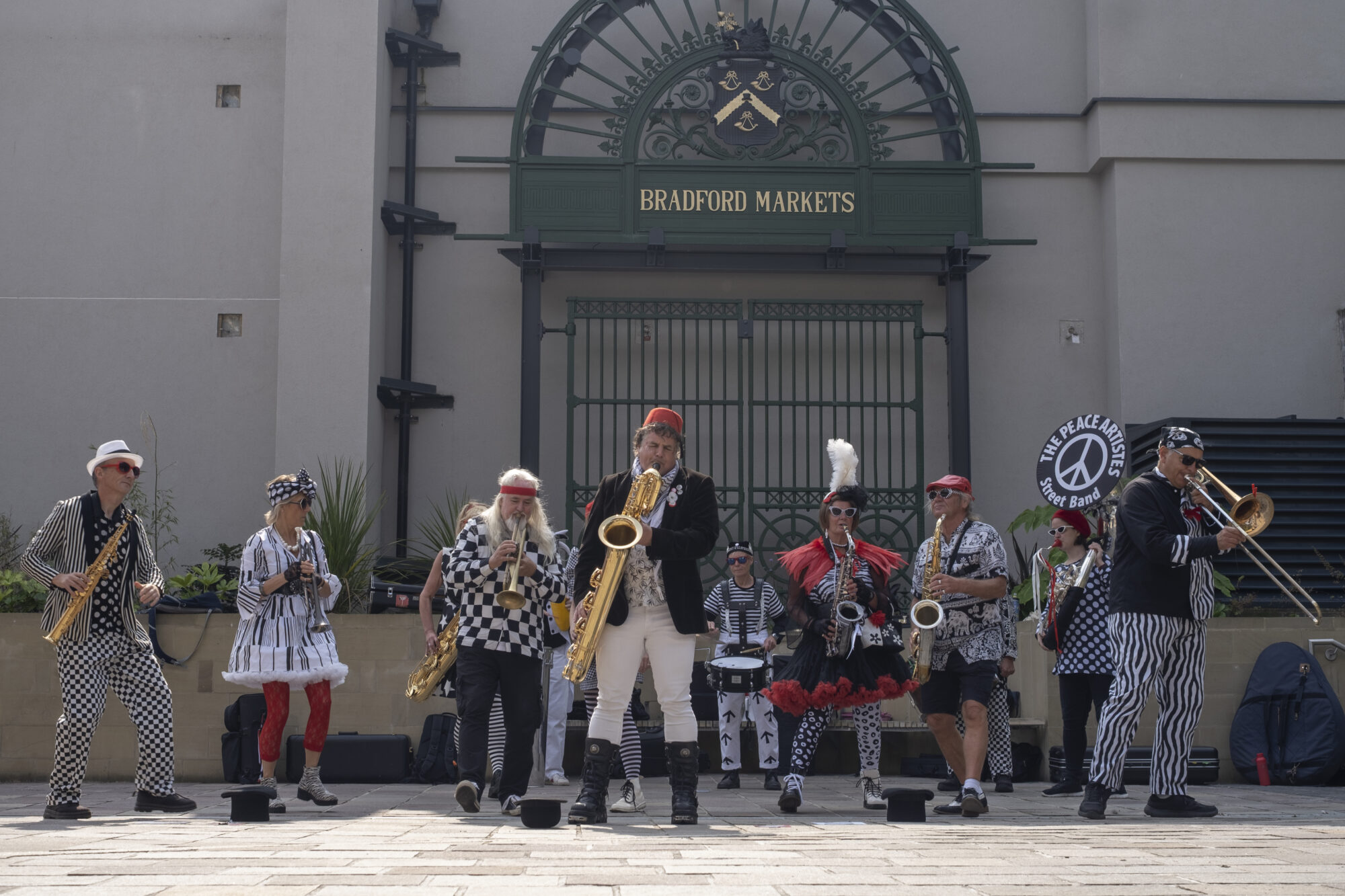 Image name darley street market peace artistes 7 the 21 image from the post Honk! Bradford: A Rhythmic Countdown Begins in Yorkshire.com.