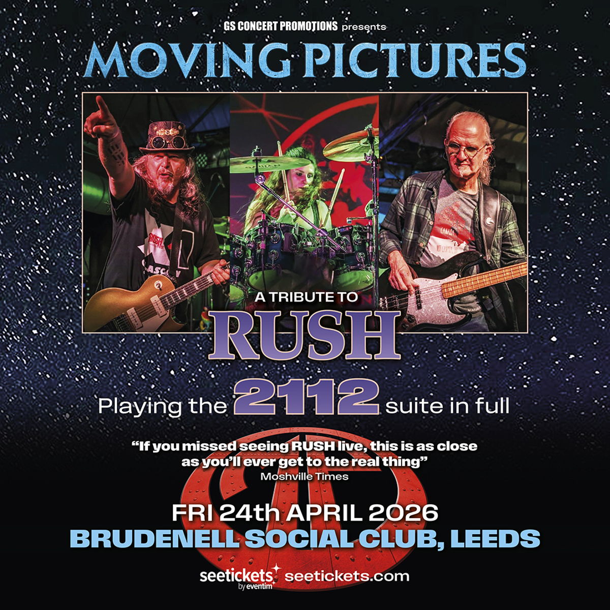 Image name Moving Pictures RUSH TRIBUTE BAND at Brudenell Social Club Leeds the 34 image from the post Moving Pictures - RUSH TRIBUTE BAND at Brudenell Social Club, Leeds in Yorkshire.com.