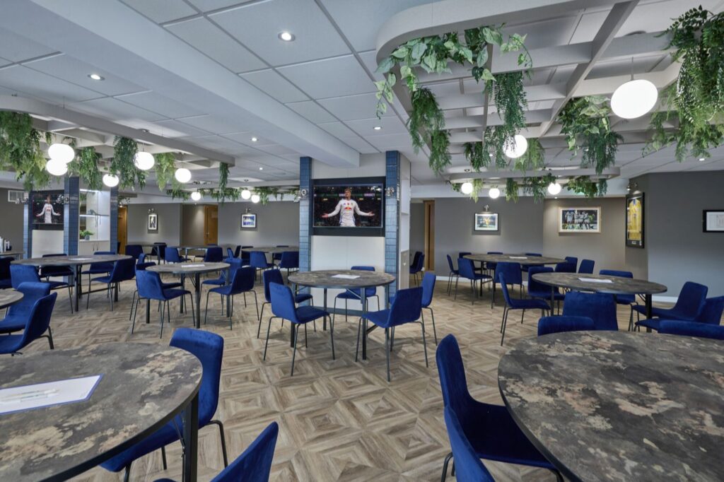 Image name The impressive Gary Speed Suite hosts up to 150 guests and pays homage to the former Leeds player throughout the 3 image from the post What New Hospitality Suites Has DT Sports Designed for Leeds United's Premier League Return in Yorkshire.com.