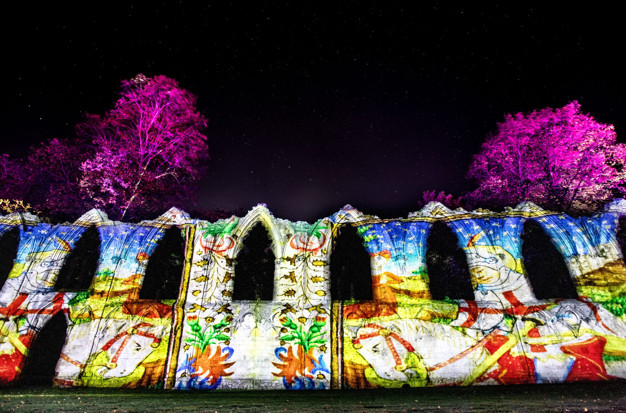 Image name Echoes of Yorkshire Museum Gardens Abbey 13 the 14 image from the post Luxmuralis Light Show Opens York Museum Gardens in Yorkshire.com.