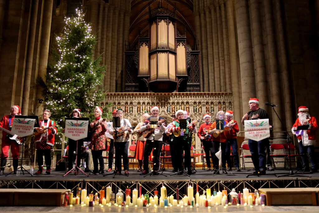 Henshaws Christmas Carol Concert Ripon Cathedral Tickets For A Festive Charity Event Post image 2 Image name Harrogate Spa Ukes the 2 image from the post Henshaws Christmas Carol Concert Ripon Cathedral Tickets For A Festive Charity Event in Yorkshire.com.