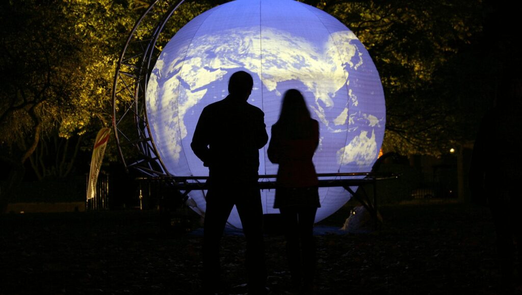 What Is The Giant Glowing Sphere Art Installation In Harrogate For The Literature Festival? Post image 1 Giant glowing ball