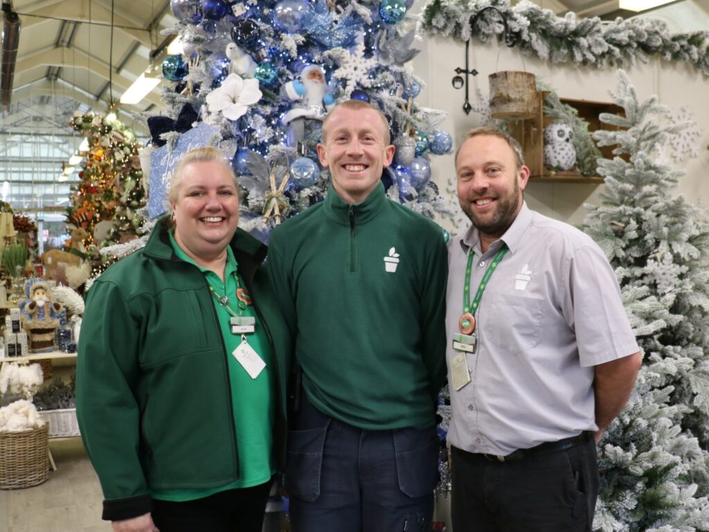 Image name Maria Waller Jon Kenyon and Mike Waugh the 1 image from the post Which York Garden Centre Reached The Final Of A Big Regional Business Award? in Yorkshire.com.
