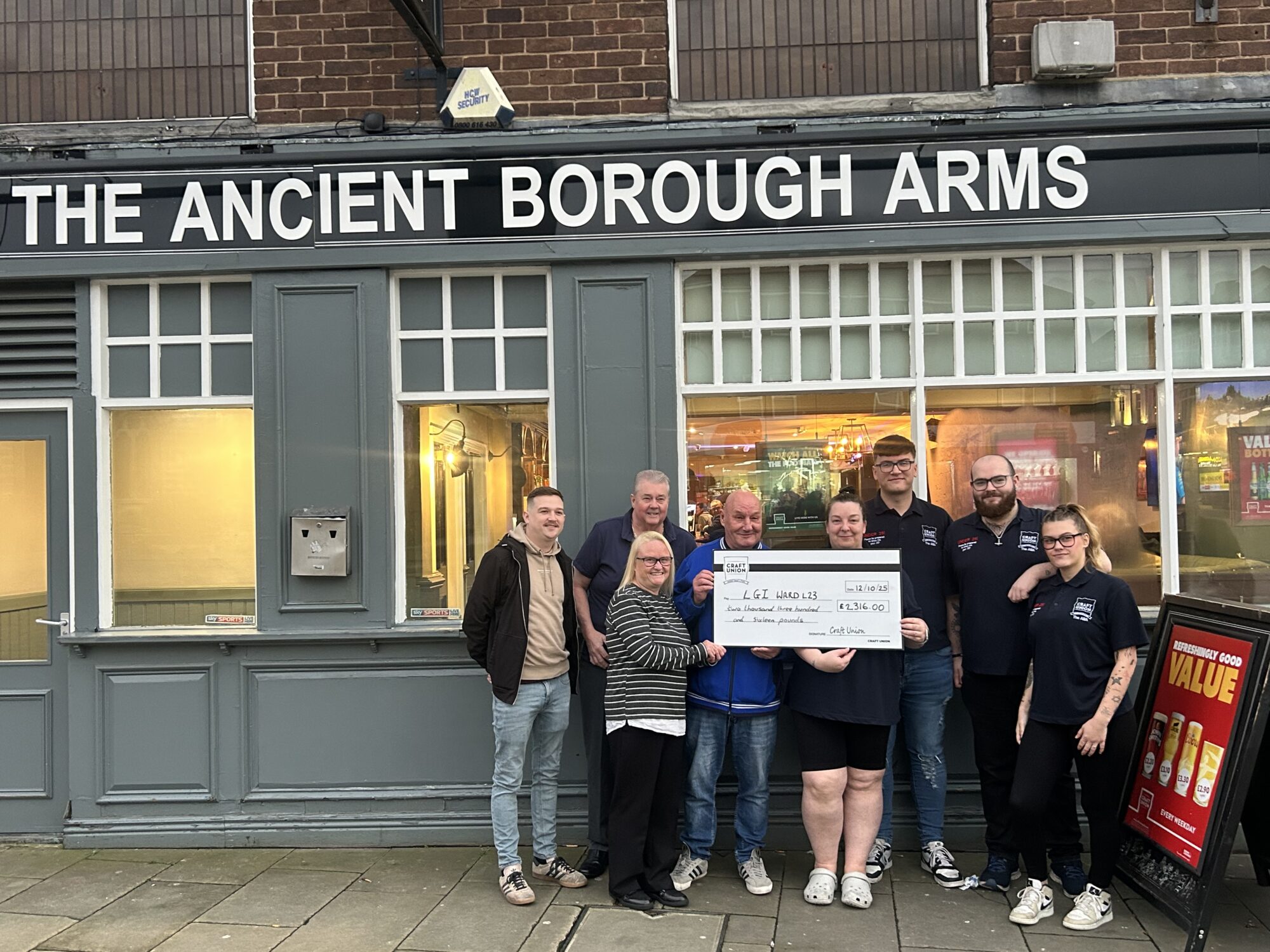 Image name ABA 2 the 1 image from the post How A Pontefract Pub Raised Over £2300 For Leeds General Infirmary With A Raphinha Shirt in Yorkshire.com.
