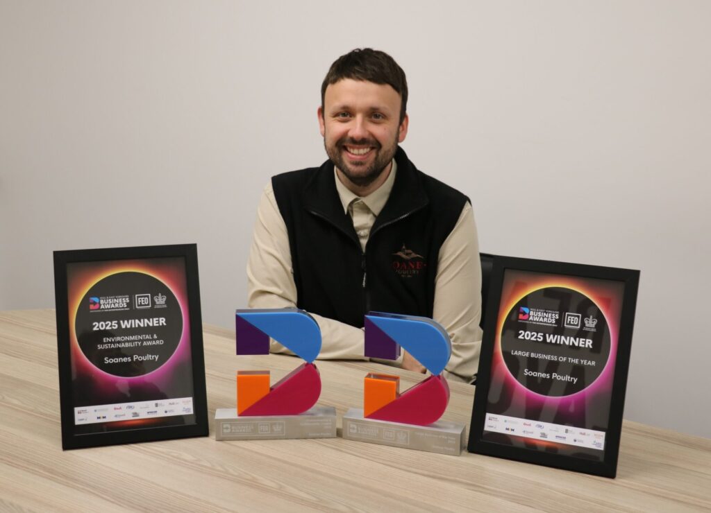 Image name Ben Lee with the HEY Business Awards the 1 image from the post Who Won Big At The Hull & East Yorkshire Business Awards? in Yorkshire.com.
