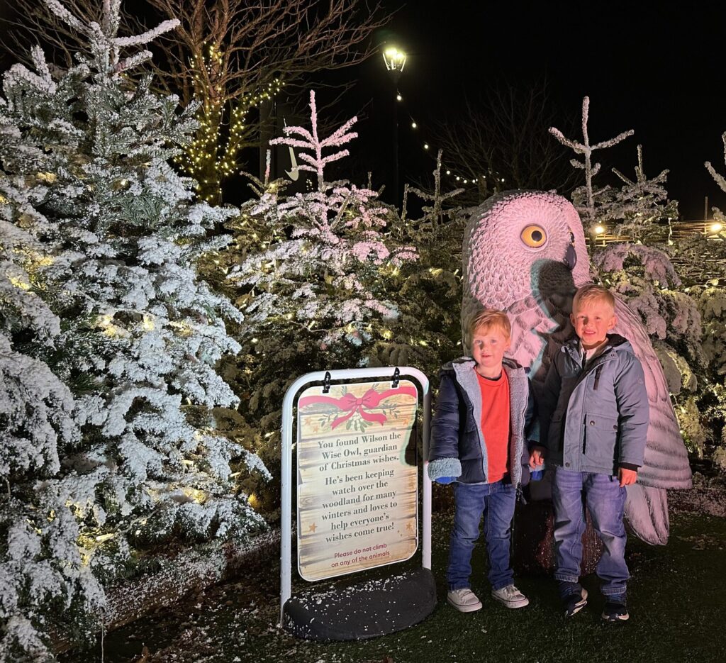 Yorkshire's Winter Wonderland Opens for its 20th Year in York Post image 2 Image name Children visit Wilson the Wise Owl in the Enchanted Woodland at YWW the 2 image from the post Yorkshire's Winter Wonderland Opens for its 20th Year in York in Yorkshire.com.