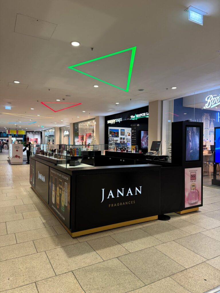 What Festive Pop-Ups Are At Trinity Leeds? Post image 2 Image name Janan Fragrances Trinity 3 the 2 image from the post What Festive Pop-Ups Are At Trinity Leeds? in Yorkshire.com.
